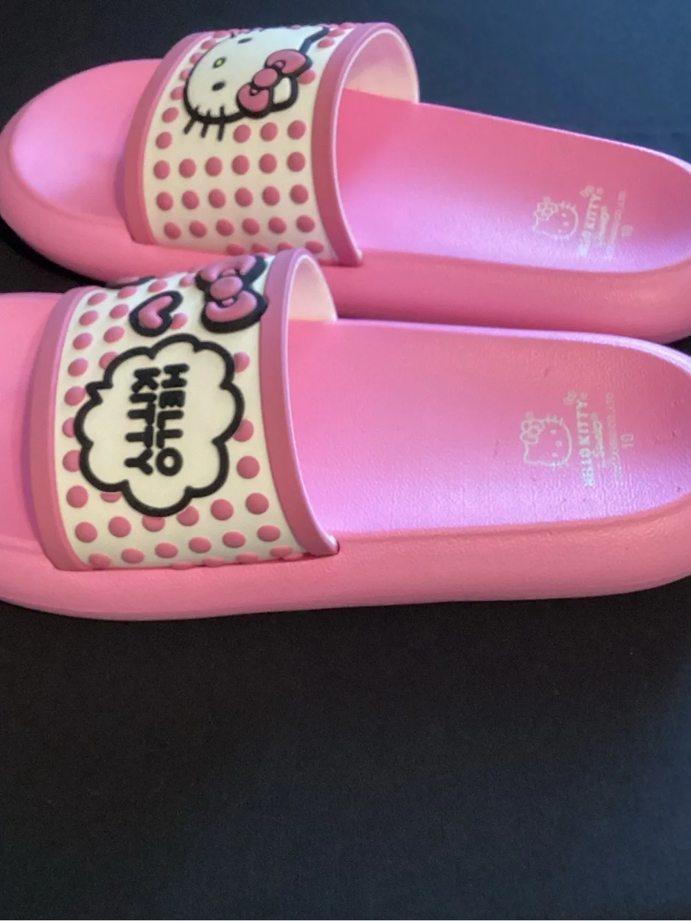 Hello Kitty Women's Size 10 EVA Beach Slide Sandals Slippers Slip-On • Pink - Picture 4 of 8